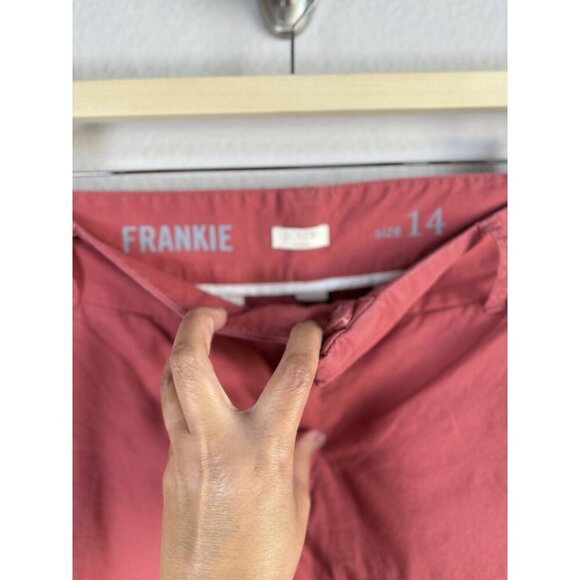 J.Crew Women's Size 14 Frankie Bermuda Chino Shorts 9” Stretch Dusty Red - Picture 6 of 9